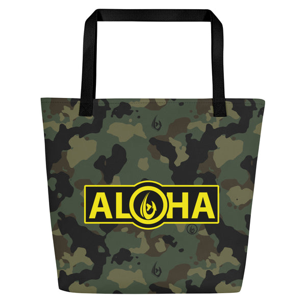 Large Tote Bag Aloha Camo